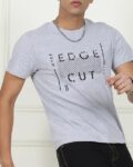 Shein Short Sleeve Typographic Chest Print Crew Neck Tshirt