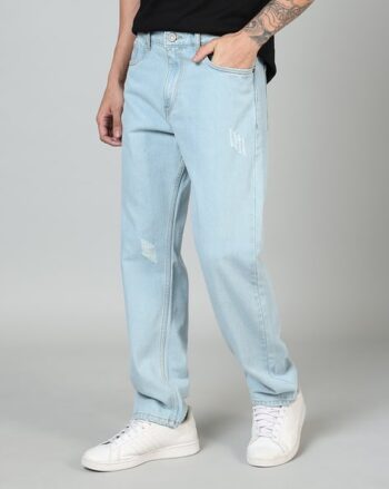 Shein Full Length Straight Jeans With Pockets