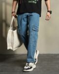 Shein Street Full Length Cargo Style Straight Jeans