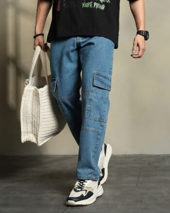 Shein Street Full Length Cargo Style Straight Jeans