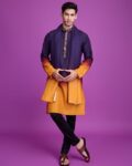 Men Embroidered Long Kurta with Dupatta
