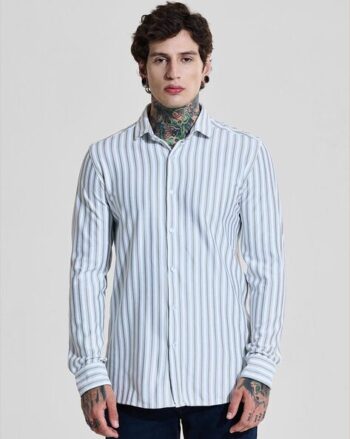 Checked Slim Fit Shirt with Patch Pocket