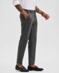 Men Skinny Fit Trousers with Insert Pockets