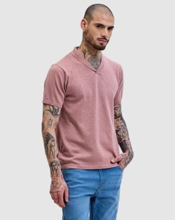 Men T-Shirt with V-Neck