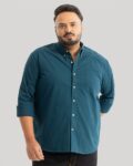 Men Slim Fit Shirt with Cutaway Collar