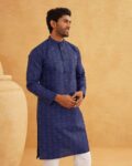 Men Long Kurta with Mandarin Collar