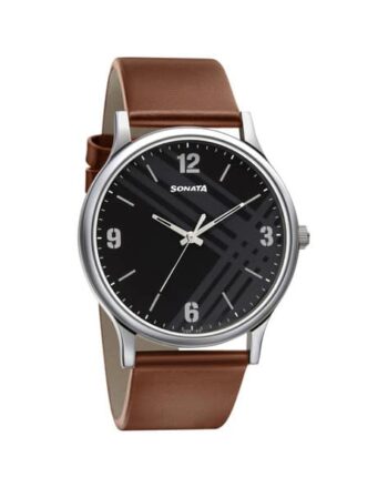 Men Water-Resistant Analogue Watch-NT77105SL02W