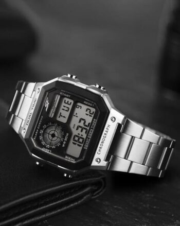 Men Water-Resistant Digital Watch--NT77134PM01W