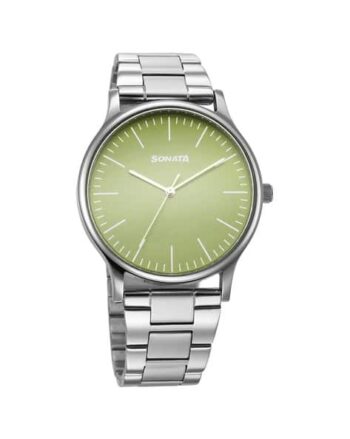 Men Aspire Analogue Watch with Stainless Steel Strap-77105SM20W