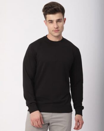 Men Long Sleeve Regular Fit Hooded T-Shirt