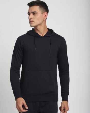 Men Long Sleeve Regular Fit Hooded T-Shirt