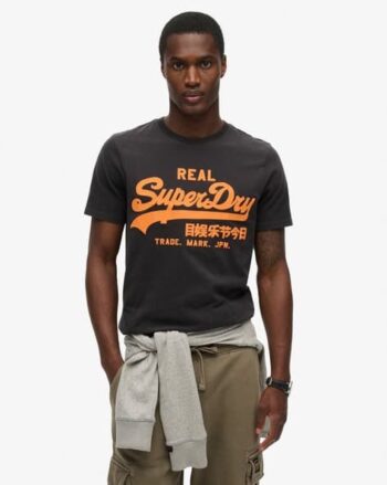 Men Logo Print Regular Fit Cotton Crew-Neck T-Shirt