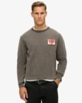 Men Heritage Logo Fleece Hooded Sweatshirt