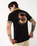 Men Varsity Brand Print Regular Fit Polo T-Shirt