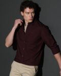 Men Spread-Collar Regular Fit Shirt