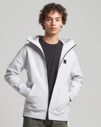 Brand Print Sweatshirt with Ribbed Hem