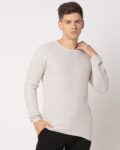 Men Loose Fit Sweatshirt with Half-Zip Closure