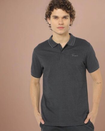 Regular Fit Brand Print Polo T-Shirt