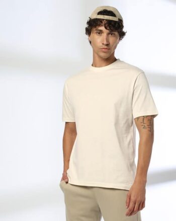 Men Regular Fit Crew-Neck T-Shirt