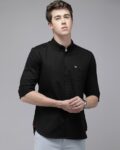 Men Slim Fit Shirt with Patch Pocket