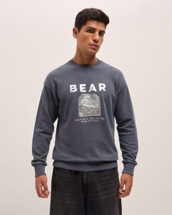 Typographic Crew Neck Sweatshirt