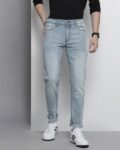 Mid-Wash Slim Fit Jeans