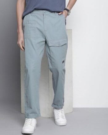 Men Cotton Slim Fit Trousers