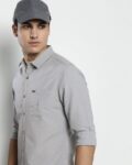 Men Slim Fit Shirt with Half Sleeves