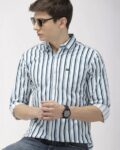 Men Shirt with Spread Collar