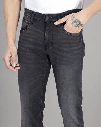 Men Slim Fit Jeans with Insert Pocket