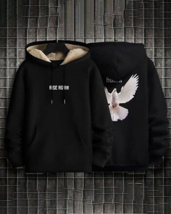Men Typographic Print Hoodie