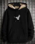 Men Hooded Sweatshirt with Patch Pocket