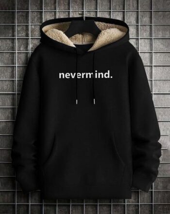 Men Typographic Print Oversized Hoodie