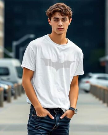 Men Graphic Print Loose Fit Crew-Neck T-Shirt