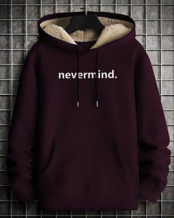 Men Typographic Print Hoodie