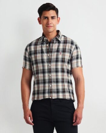 Men Checked Tailored Fit Shirt