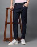 Men Henry Lightly Washed Skinny Fit Cropped Jeans
