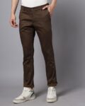 Men Flat Front Slim Fit Trousers