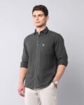 Shein Cuban Collar Short Sleeve Abstract Print Shirt