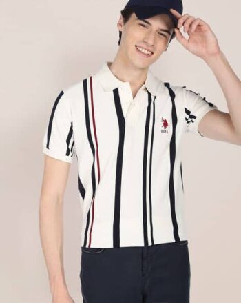 Regular Fit Striped Polo T-Shirt