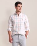 Men Checked Slim Fit Shirt with Flap Pockets