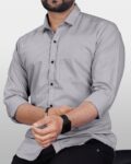 Men Slim Fit Shirt with Typographic Print