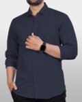 Men Leaf Print Slim Fit Shirt