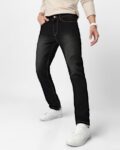 Men Regular Fit Stretchable Washed Jeans