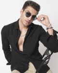 Men Solid Full-Sleeve Shirt with Patch Pockets