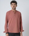 Men Self-Design Slim Fit Short Kurta
