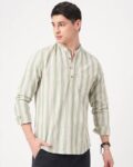 Men Striped Slim Fit Short Kurta