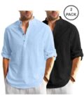 Pack of 2 Men Slim Fit Short Kurta