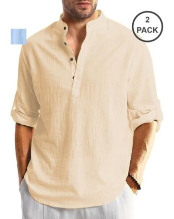 Pack of 2 Men Slim Fit Short Kurta
