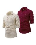 Pack of 2 Men Slim Fit Short Kurtas